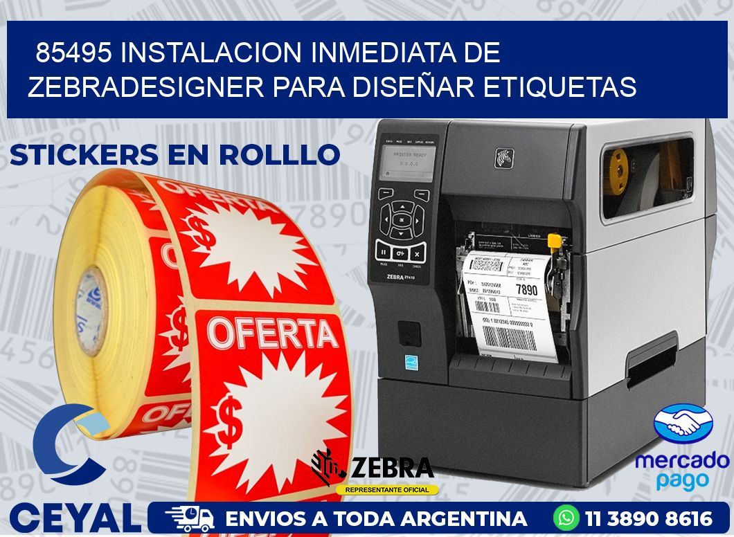 85495 INSTALACION INMEDIATA DE ZEBRADESIGNER PARA DISEÑAR ETIQUETAS