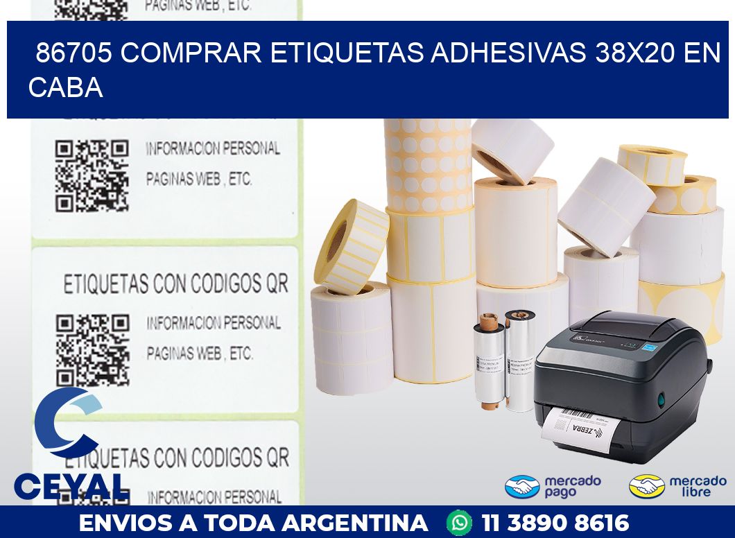 86705 COMPRAR ETIQUETAS ADHESIVAS 38X20 EN CABA