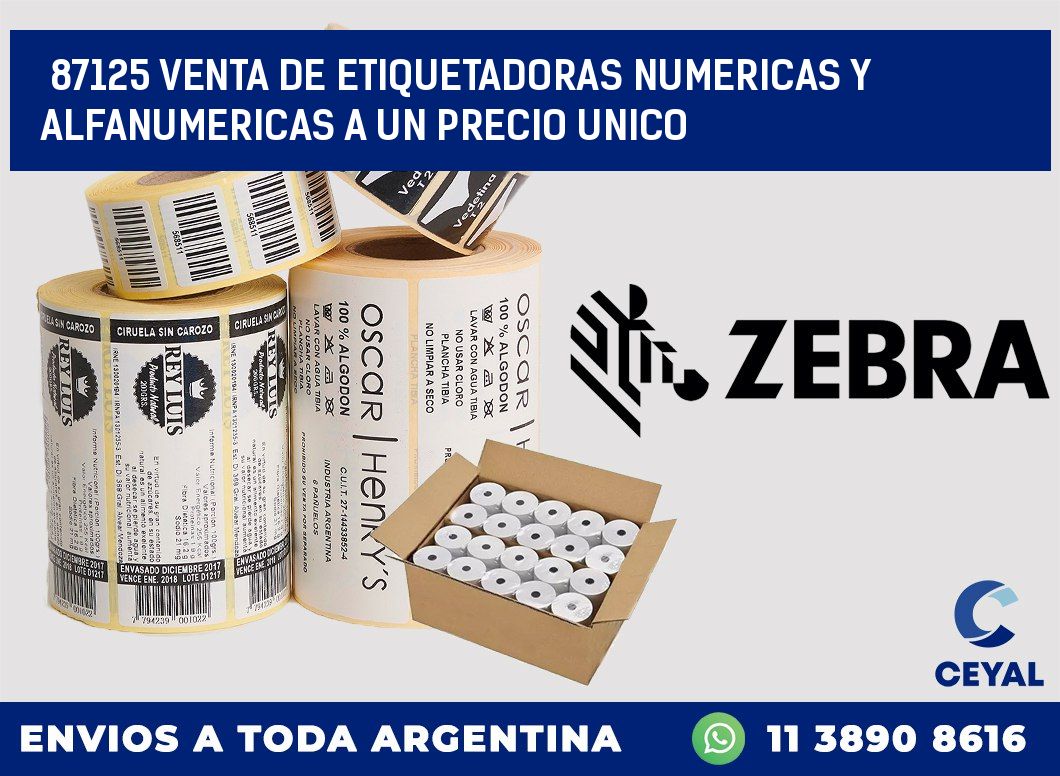 87125 VENTA DE ETIQUETADORAS NUMERICAS Y ALFANUMERICAS A UN PRECIO UNICO