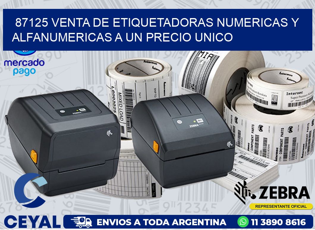 87125 VENTA DE ETIQUETADORAS NUMERICAS Y ALFANUMERICAS A UN PRECIO UNICO
