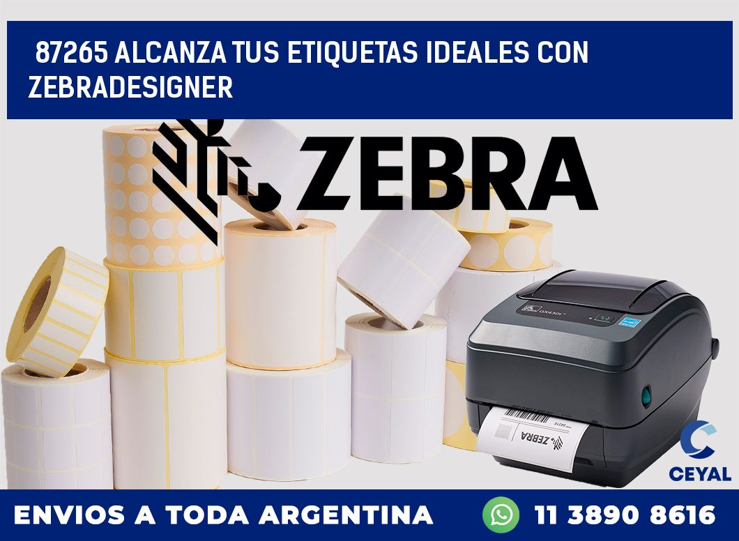 87265 ALCANZA TUS ETIQUETAS IDEALES CON ZEBRADESIGNER
