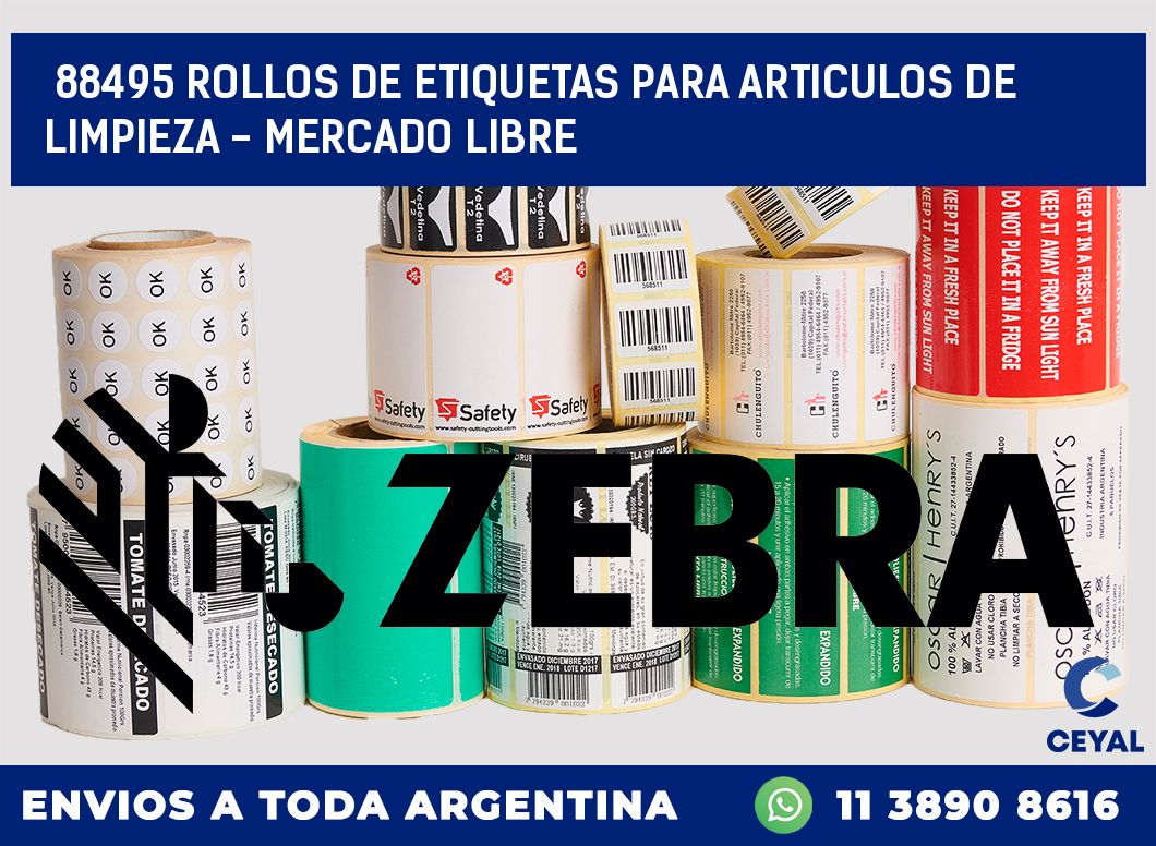 88495 ROLLOS DE ETIQUETAS PARA ARTICULOS DE LIMPIEZA - MERCADO LIBRE