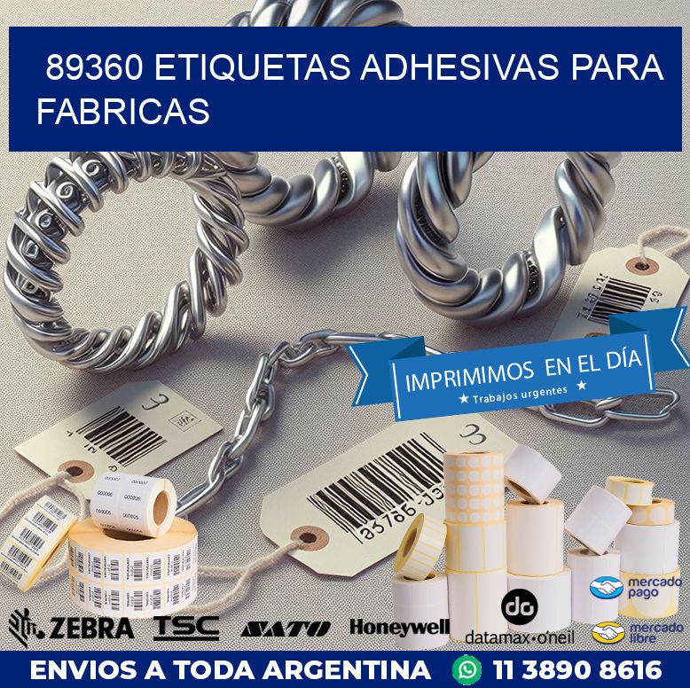 89360 ETIQUETAS ADHESIVAS PARA FABRICAS