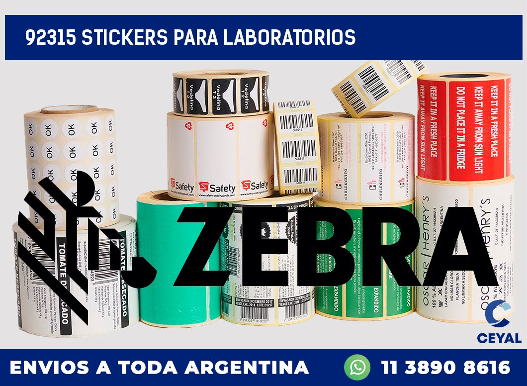 92315 STICKERS PARA LABORATORIOS