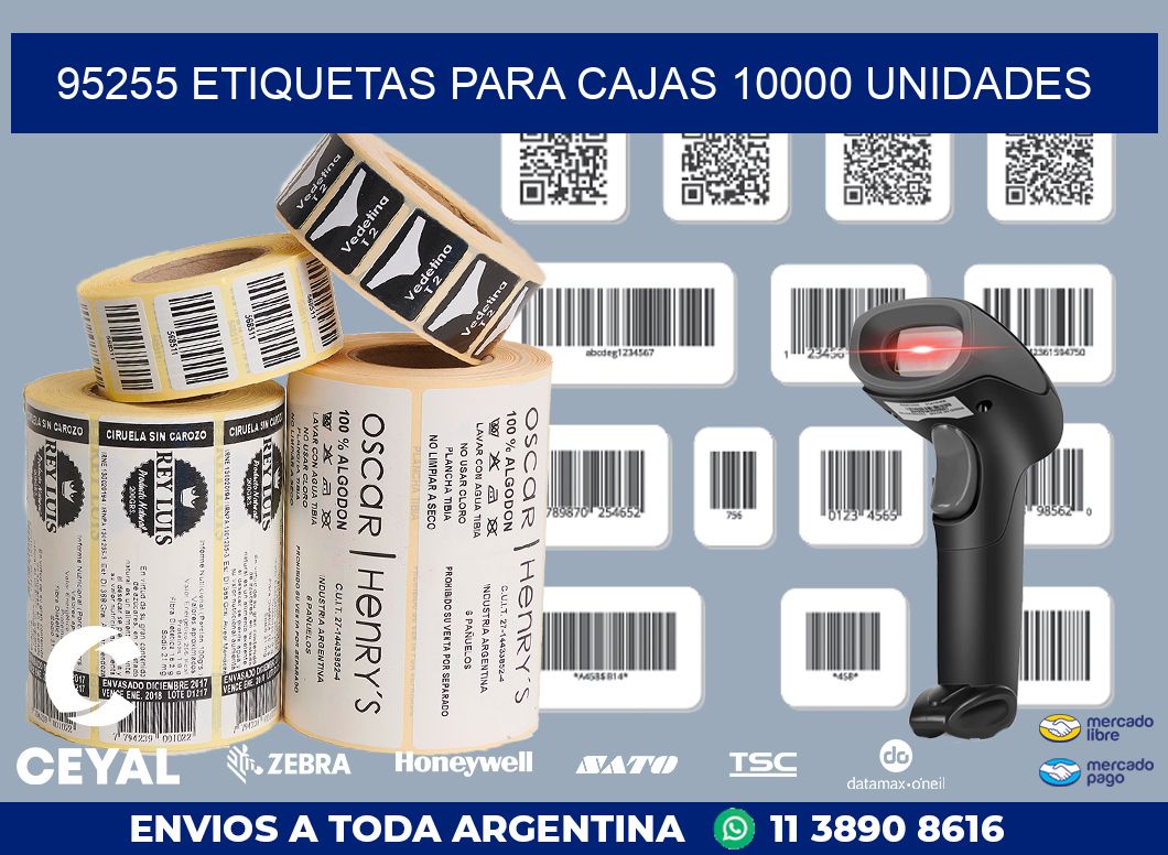 95255 ETIQUETAS PARA CAJAS 10000 UNIDADES