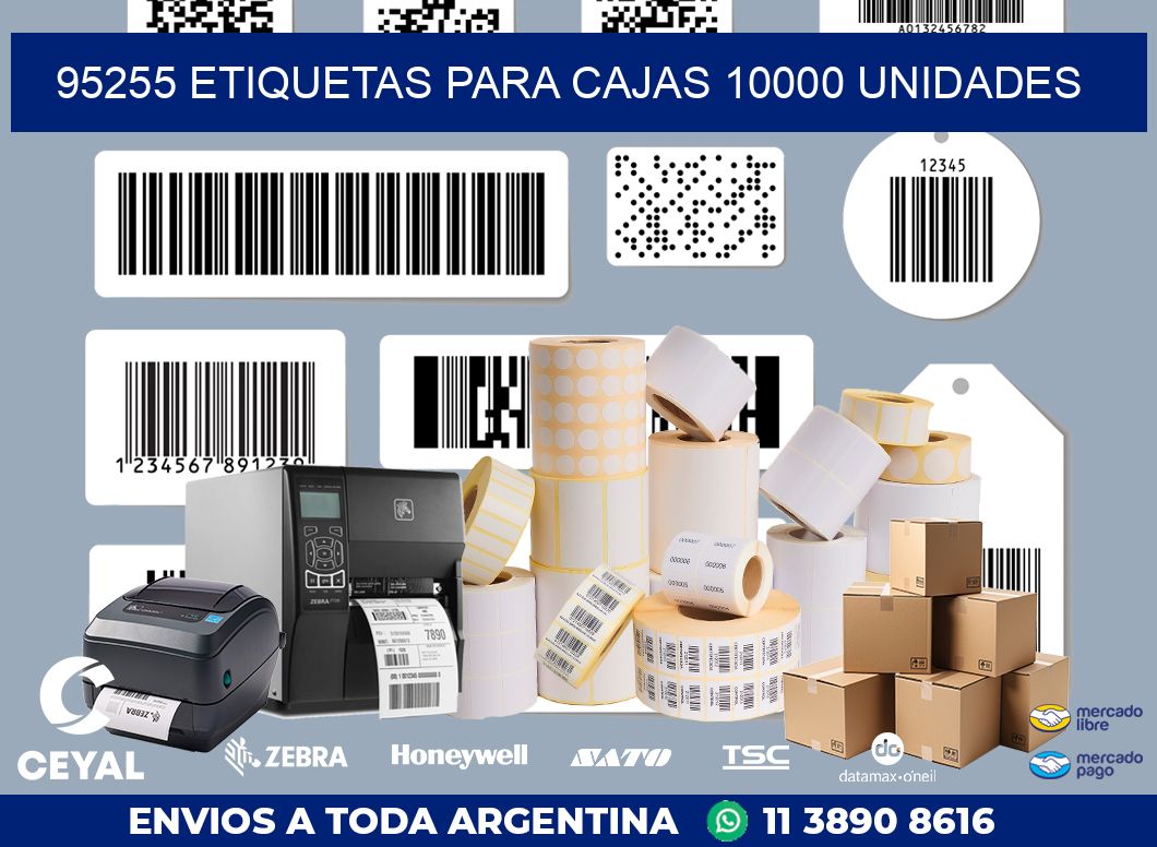 95255 ETIQUETAS PARA CAJAS 10000 UNIDADES