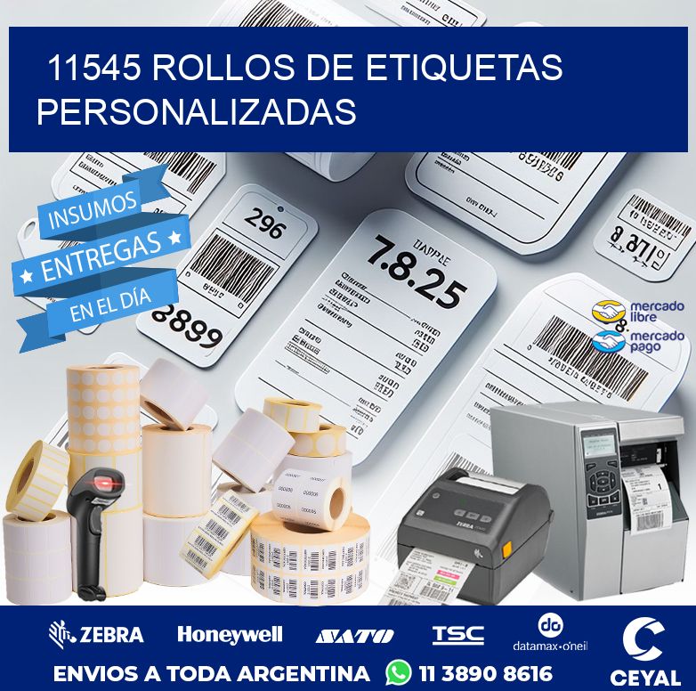 11545 ROLLOS DE ETIQUETAS PERSONALIZADAS