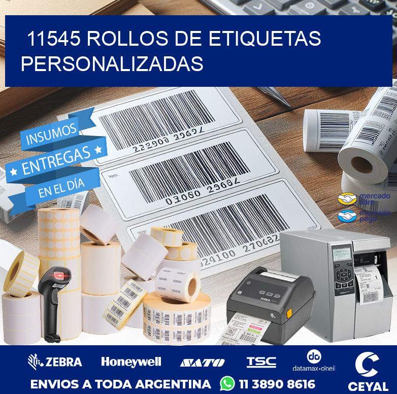 11545 ROLLOS DE ETIQUETAS PERSONALIZADAS
