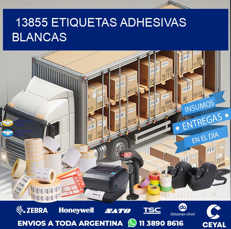 13855 ETIQUETAS ADHESIVAS BLANCAS