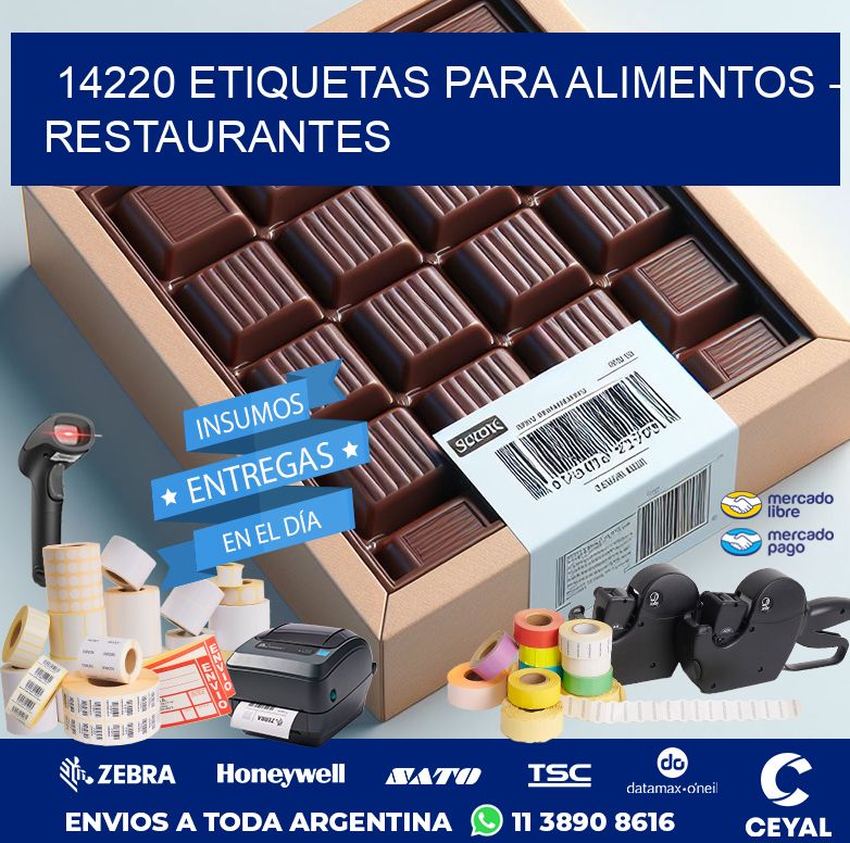 14220 ETIQUETAS PARA ALIMENTOS - RESTAURANTES