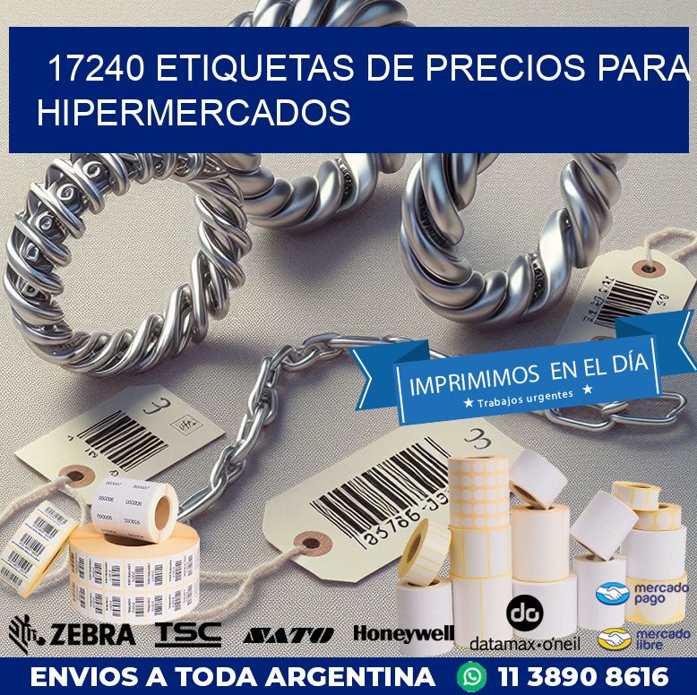 17240 ETIQUETAS DE PRECIOS PARA HIPERMERCADOS