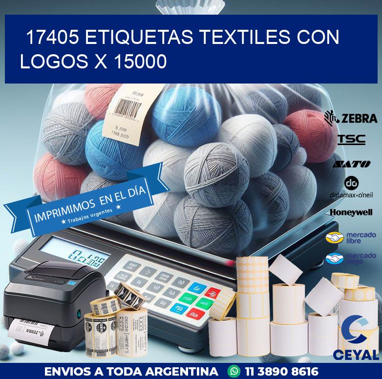 17405 ETIQUETAS TEXTILES CON LOGOS X 15000