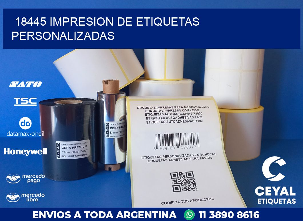 18445 IMPRESION DE ETIQUETAS PERSONALIZADAS