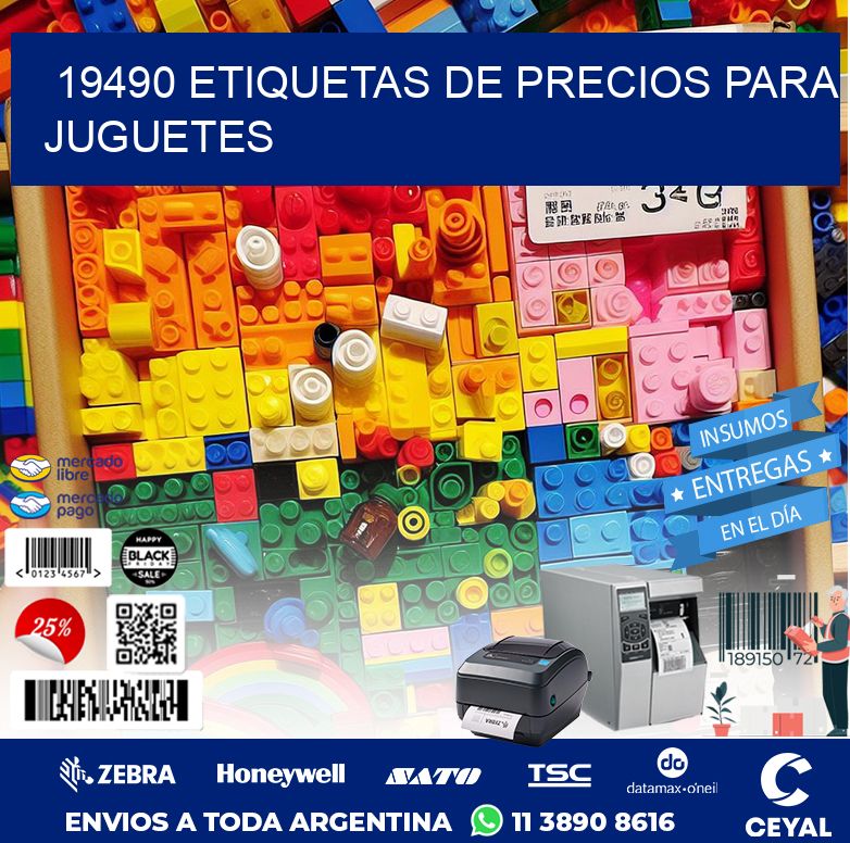 19490 ETIQUETAS DE PRECIOS PARA JUGUETES