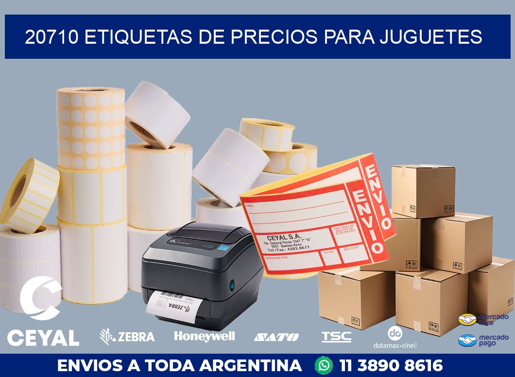 20710 ETIQUETAS DE PRECIOS PARA JUGUETES