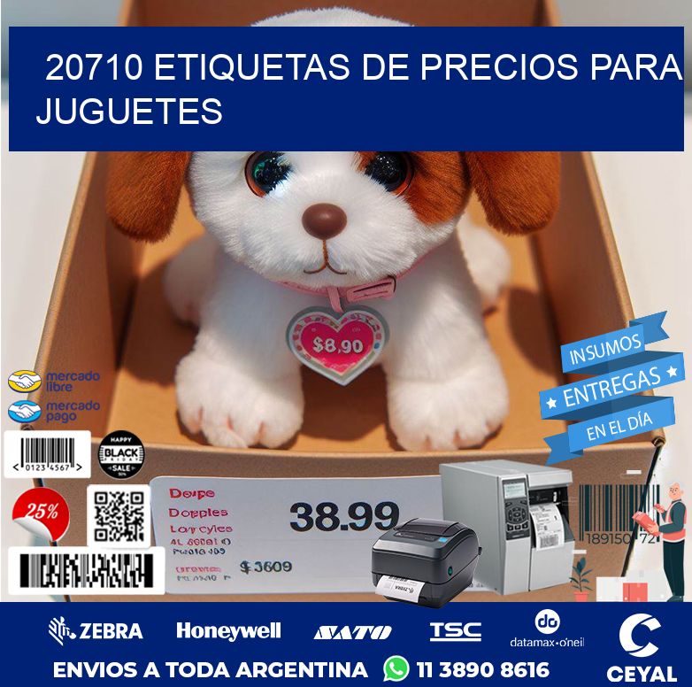 20710 ETIQUETAS DE PRECIOS PARA JUGUETES