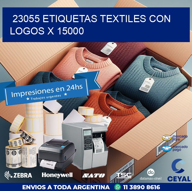 23055 ETIQUETAS TEXTILES CON LOGOS X 15000