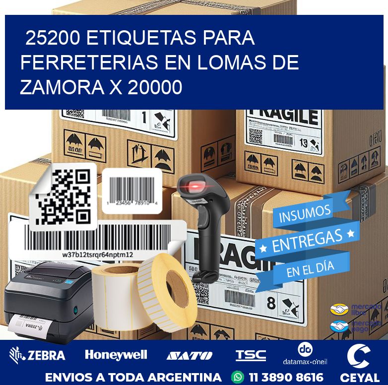 25200 ETIQUETAS PARA FERRETERIAS EN LOMAS DE ZAMORA X 20000