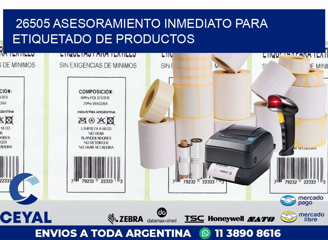 26505 ASESORAMIENTO INMEDIATO PARA ETIQUETADO DE PRODUCTOS