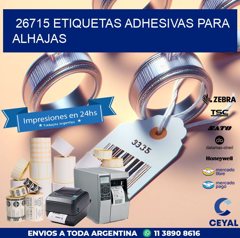 26715 ETIQUETAS ADHESIVAS PARA ALHAJAS