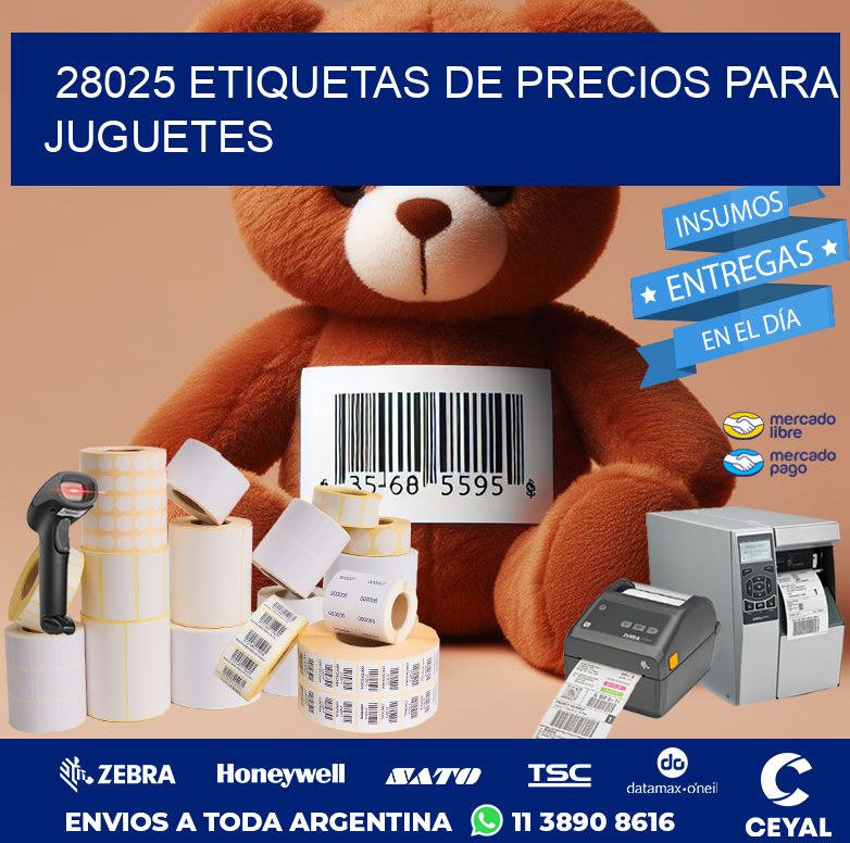 28025 ETIQUETAS DE PRECIOS PARA JUGUETES