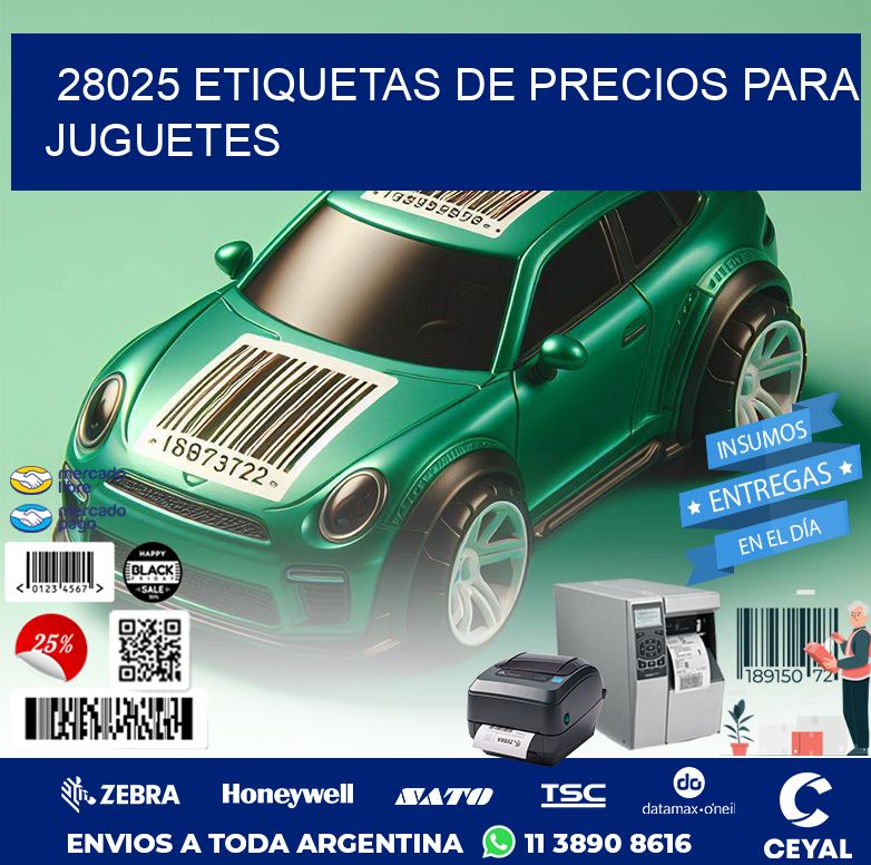 28025 ETIQUETAS DE PRECIOS PARA JUGUETES