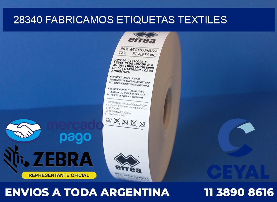 28340 FABRICAMOS ETIQUETAS TEXTILES