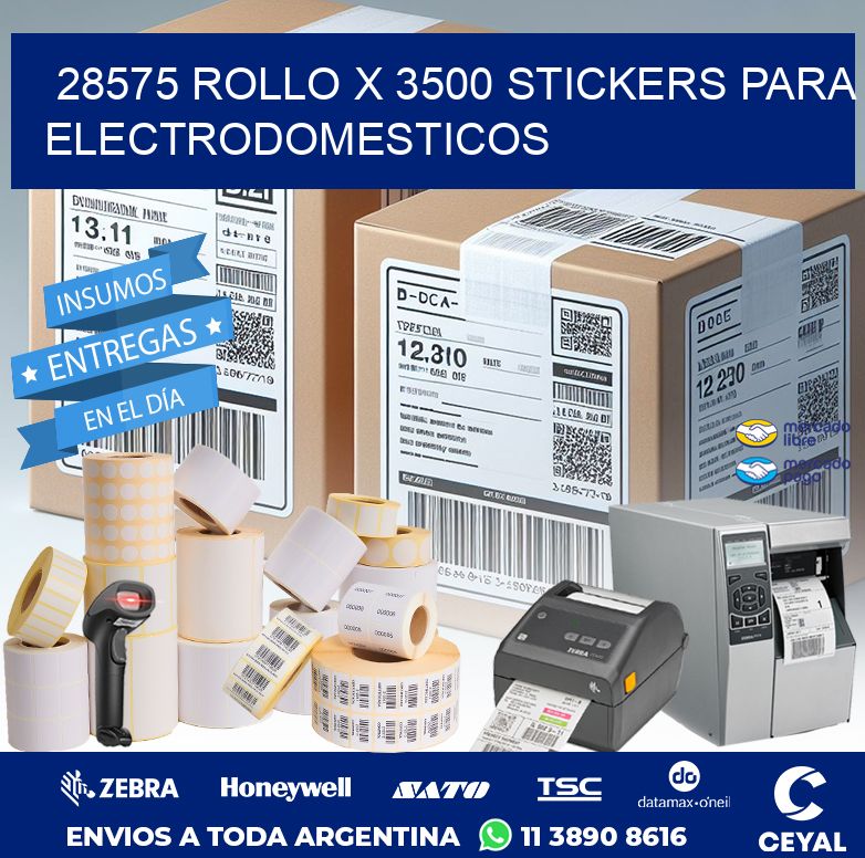 28575 ROLLO X 3500 STICKERS PARA ELECTRODOMESTICOS