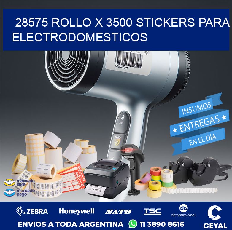 28575 ROLLO X 3500 STICKERS PARA ELECTRODOMESTICOS