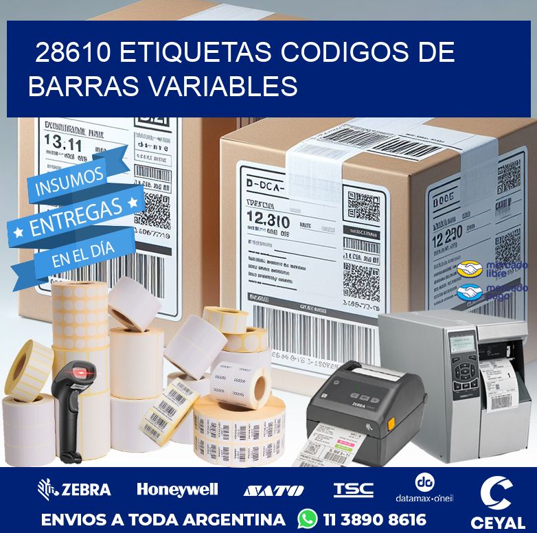 28610 ETIQUETAS CODIGOS DE BARRAS VARIABLES