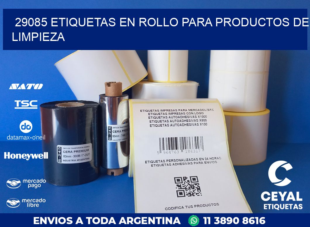 29085 ETIQUETAS EN ROLLO PARA PRODUCTOS DE LIMPIEZA | Ribbon Argentina