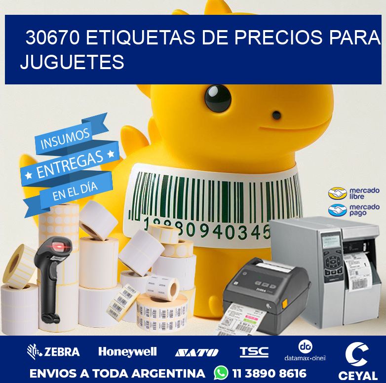 30670 ETIQUETAS DE PRECIOS PARA JUGUETES