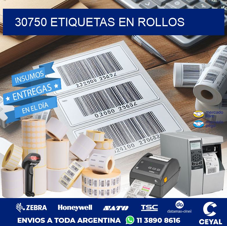 30750 ETIQUETAS EN ROLLOS