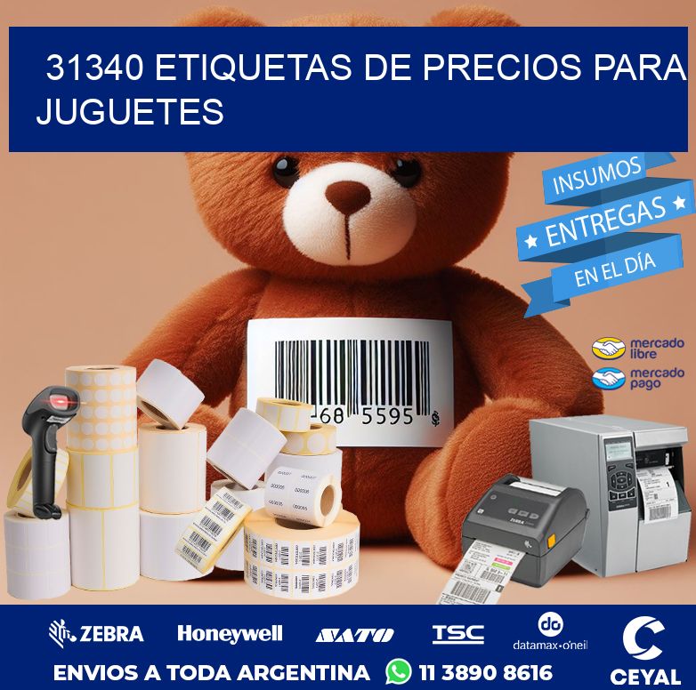 31340 ETIQUETAS DE PRECIOS PARA JUGUETES