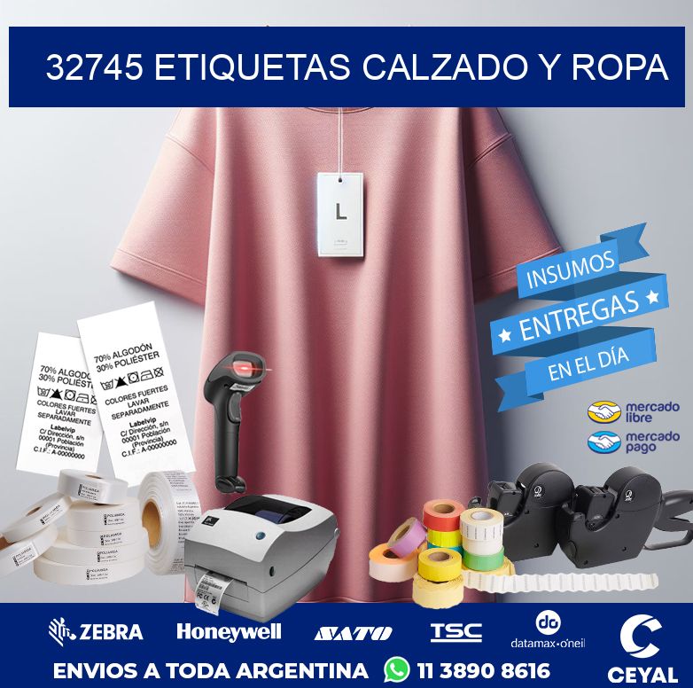 32745 ETIQUETAS CALZADO Y ROPA