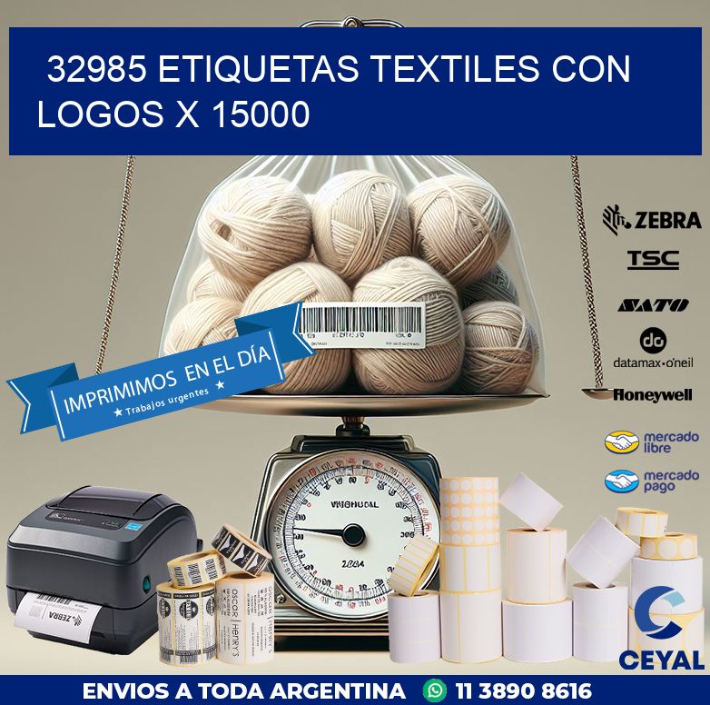 32985 ETIQUETAS TEXTILES CON LOGOS X 15000