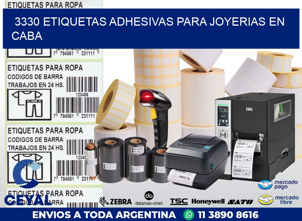 3330 ETIQUETAS ADHESIVAS PARA JOYERIAS EN CABA