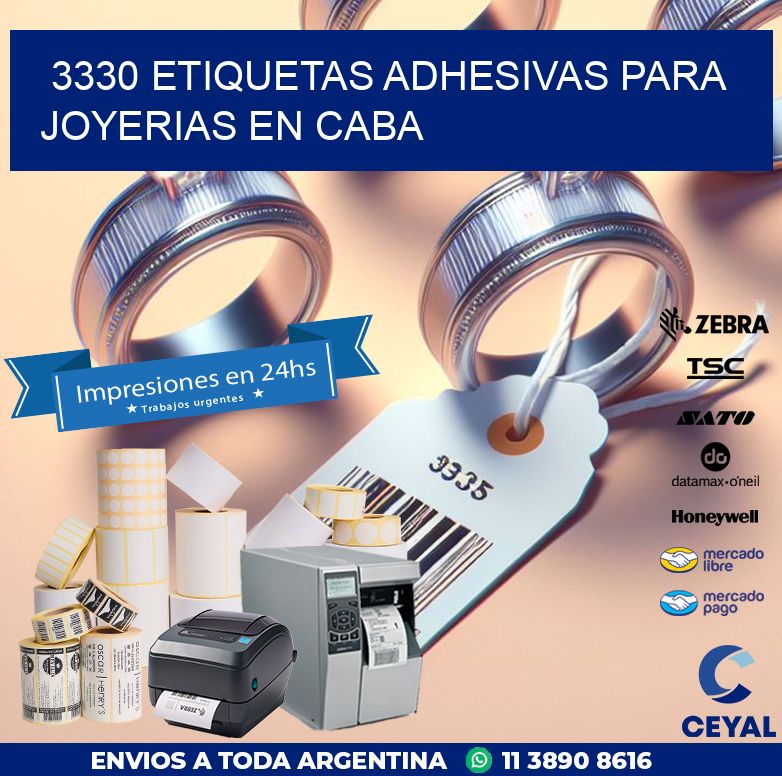 3330 ETIQUETAS ADHESIVAS PARA JOYERIAS EN CABA