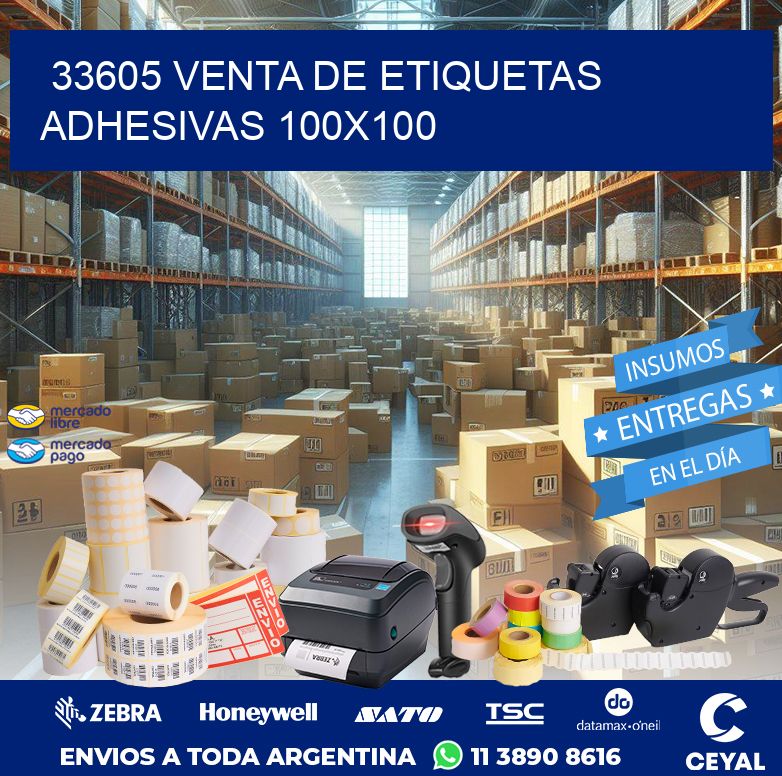 33605 VENTA DE ETIQUETAS ADHESIVAS 100X100