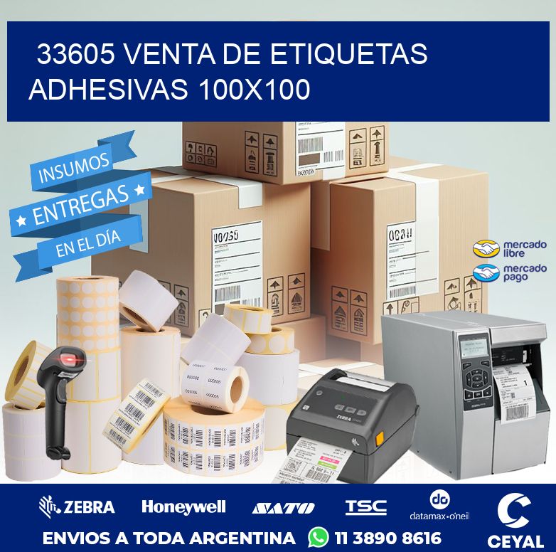 33605 VENTA DE ETIQUETAS ADHESIVAS 100X100