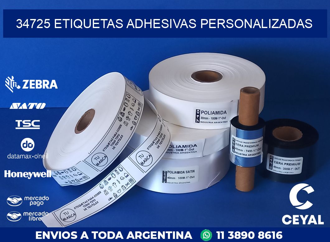 34725 ETIQUETAS ADHESIVAS PERSONALIZADAS