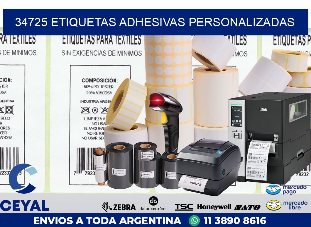 34725 ETIQUETAS ADHESIVAS PERSONALIZADAS