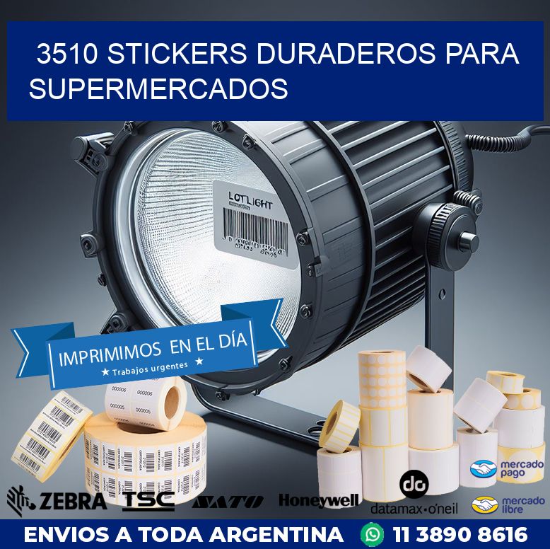 3510 STICKERS DURADEROS PARA SUPERMERCADOS