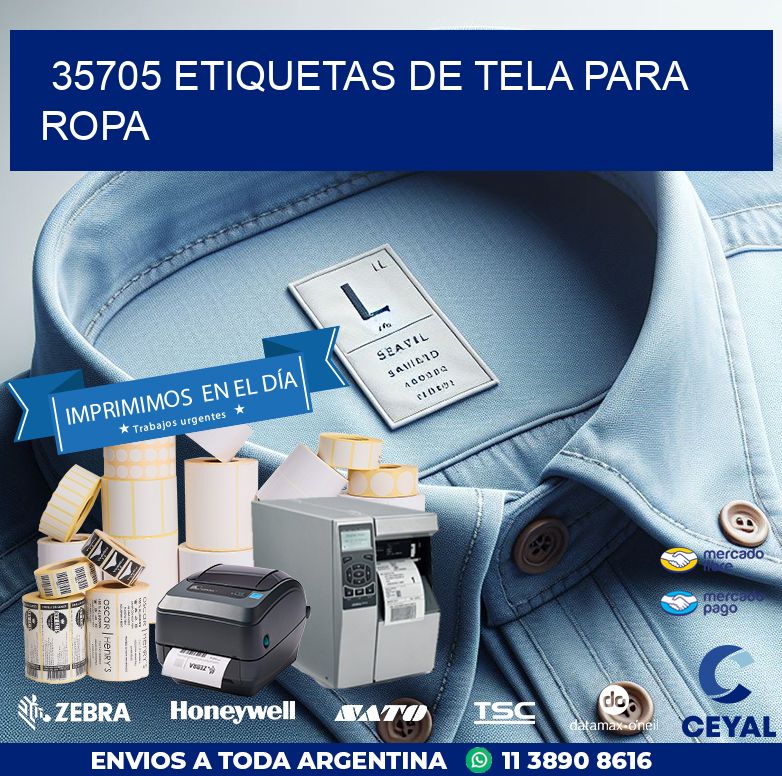 35705 ETIQUETAS DE TELA PARA ROPA