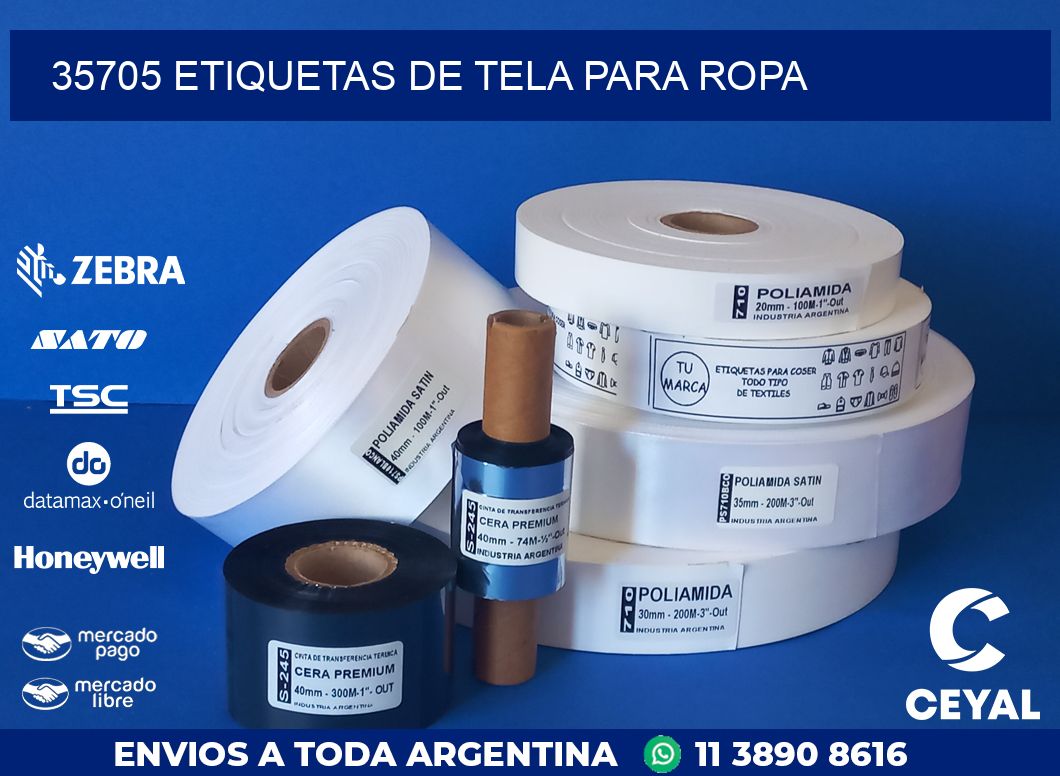 35705 ETIQUETAS DE TELA PARA ROPA