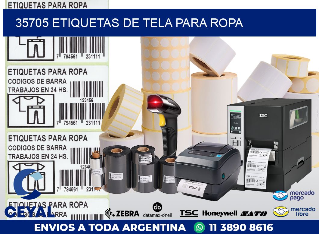 35705 ETIQUETAS DE TELA PARA ROPA