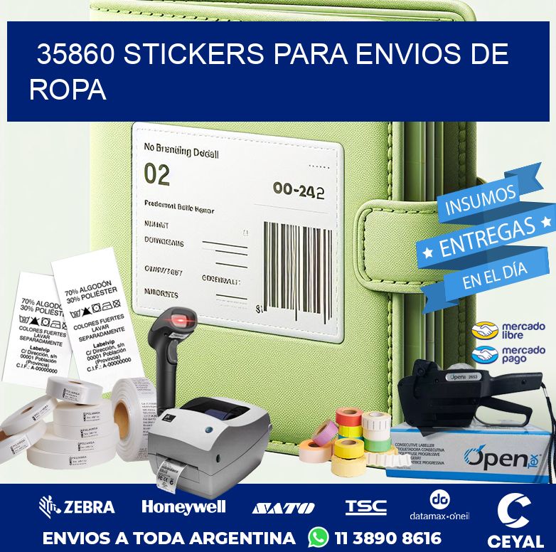 35860 STICKERS PARA ENVIOS DE ROPA
