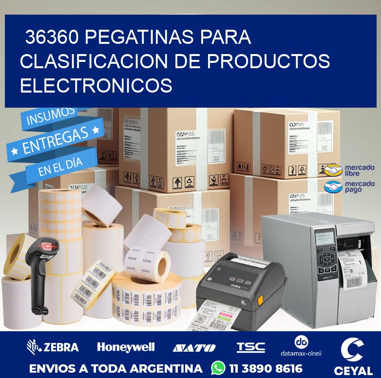 36360 PEGATINAS PARA CLASIFICACION DE PRODUCTOS ELECTRONICOS