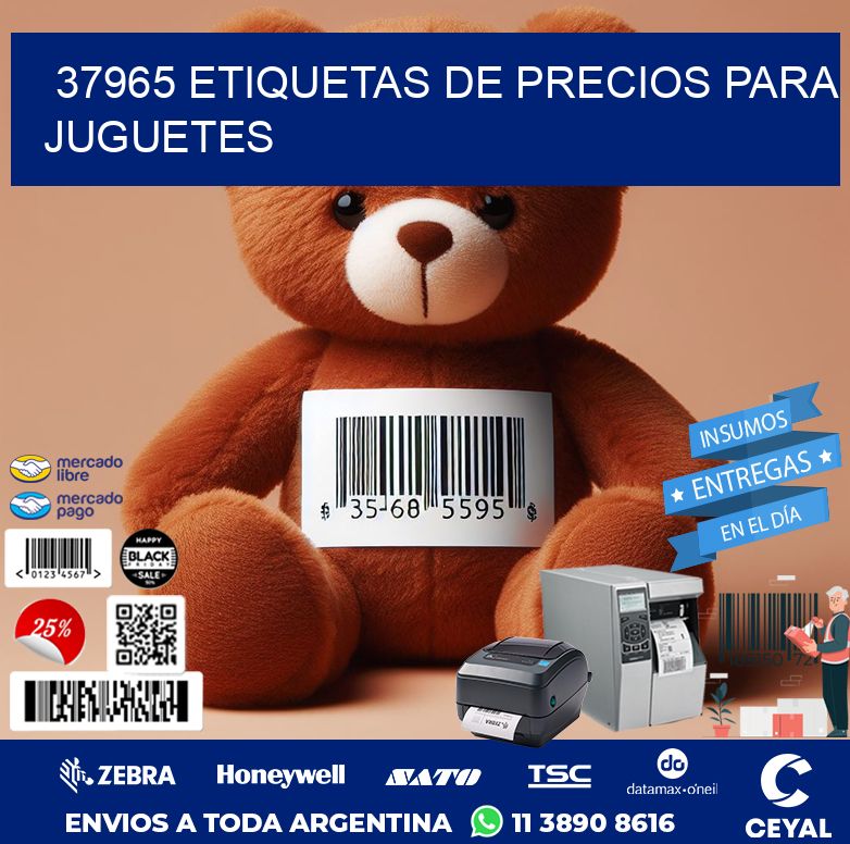 37965 ETIQUETAS DE PRECIOS PARA JUGUETES