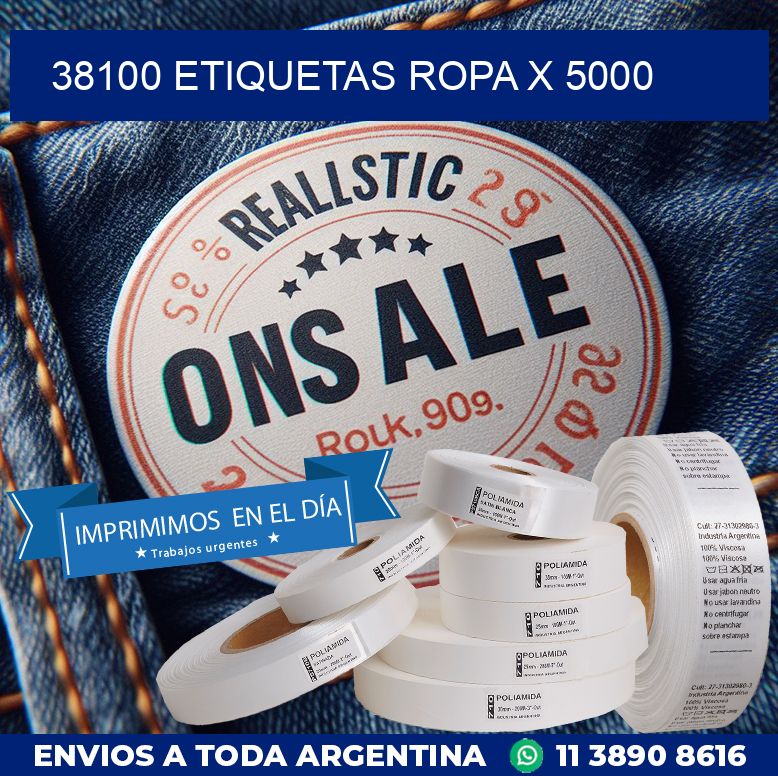 38100 ETIQUETAS ROPA X 5000